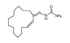 (Z)-2-Cyclopentadecen-1-on-semicarbazon Structure