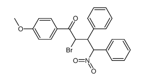 2-bromo-1-(4-methoxy-phenyl)-4-nitro-3,4-diphenyl-butan-1-one结构式