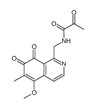 1-pyruvoylaminomethyl-5-methoxy-6-methyl-7,8-dihydroisoquinoline-7,8-dione结构式