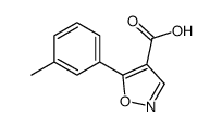 5-(3-methylphenyl)-1,2-oxazole-4-carboxylic acid Structure