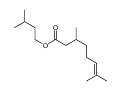 3-methylbutyl 3,7-dimethyloct-6-enoate Structure