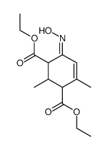 6-hydroxyimino-2,4-dimethyl-cyclohex-4-ene-1,3-dicarboxylic acid diethyl ester结构式