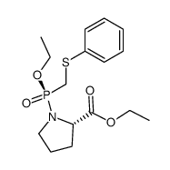 (S)-1-((R)-Ethoxy-phenylsulfanylmethyl-phosphinoyl)-pyrrolidine-2-carboxylic acid ethyl ester Structure