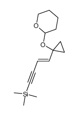 trimethyl(4-(1-((tetrahydro-2H-pyran-2-yl)oxy)cyclopropyl)but-3-en-1-yn-1-yl)silane结构式