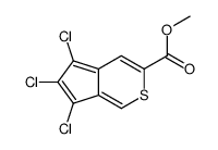 methyl 5,6,7-trichlorocyclopenta[c]thiopyran-3-carboxylate结构式