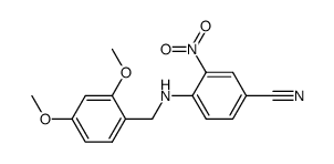 4-(2,4-dimethoxybenzylamino)-3-nitrobenzonitrile Structure