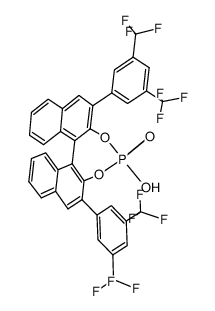 (R)-3,3′-bis[3,5-bis(trifluoromethyl)phenyl]-1,1′-binaphthyl-2,2′-diyl hydrogenphosphate Structure