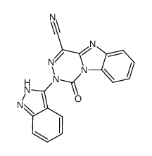 2-(3-indazolyl)-1-oxo-1,2-dihydro-1,2,4-triazino(4,5-a)benzimidazole-4-carbonitrile结构式