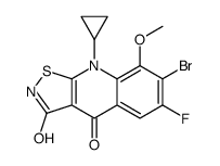 7-bromo-9-cyclopropyl-6-fluoro-8-methoxy-[1,2]thiazolo[5,4-b]quinoline-3,4-dione结构式