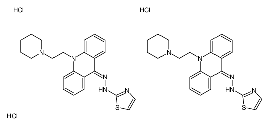 N-[[10-(2-piperidin-1-ylethyl)acridin-9-ylidene]amino]-1,3-thiazol-2-amine,trihydrochloride Structure