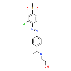 2-[[4-[[2-chloro-4-(methylsulphonyl)phenyl]azo]phenyl]ethylamino]ethanol结构式