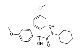 N-Cyclohexyl-2,N-dihydroxy-2,2-bis-(4-methoxy-phenyl)-acetamide Structure