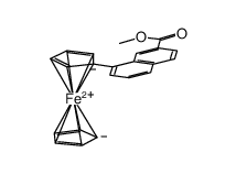 (7-methoxycarbonyl-1-naphthyl)ferrocene Structure