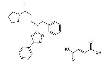 N-benzyl-3-phenyl-N-(3-pyrrolidin-1-ium-1-ylbutyl)-1,2-oxazol-5-amine,(E)-4-hydroxy-4-oxobut-2-enoate Structure