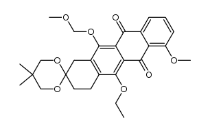 5'-ethoxy-7'-methoxy-12'-(methoxymethoxy)-5,5-dimethyl-3',4'-dihydro-1'H-spiro[[1,3]dioxane-2,2'-tetracene]-6',11'-dione Structure
