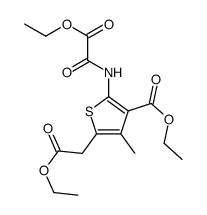 ethyl 2-[(2-ethoxy-2-oxoacetyl)amino]-5-(2-ethoxy-2-oxoethyl)-4-methylthiophene-3-carboxylate结构式