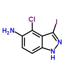 4-Chloro-3-iodo-1H-indazol-5-amine Structure