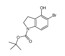 tert-butyl 5-bromo-4-hydroxy-2,3-dihydroindole-1-carboxylate Structure