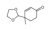 4-(1,3-dioxolan-2-yl)-4-methylcyclohex-2-en-1-one结构式