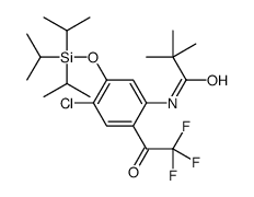 N-[2-Trifluoroacetyl-4-chloro-5-(triisopropylsilyloxy)phenyl]-2,2-dimethylpropanamide Structure