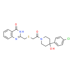 1-[4-(4-chlorophenyl)-4-hydroxypiperidin-1-yl]-2-{[(4-hydroxyquinazolin-2-yl)methyl]sulfanyl}ethanone结构式