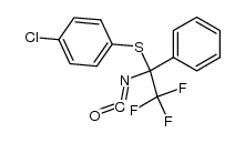 1-phenyl-1-(4-chlorophenylthio)-2,2,2-trifluoroethyl isocyanate结构式