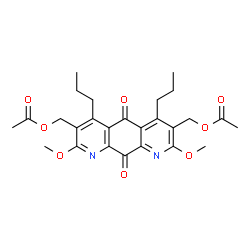 3,7-Bis[(acetyloxy)methyl]-2,8-dimethoxy-4,6-dipropylpyrido[3,2-g]quinoline-5,10-dione Structure