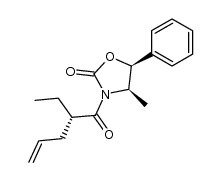 (4R,5S)-3-[(2S)-1-oxo-2-ethyl-4-pentenyl]-4-methyl-5-phenyl-2-oxazolidinone结构式