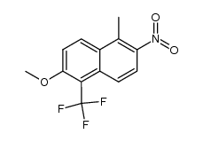 2-methoxy-5-methyl-6-nitro-1-(trifluorormethyl)naphthalene Structure