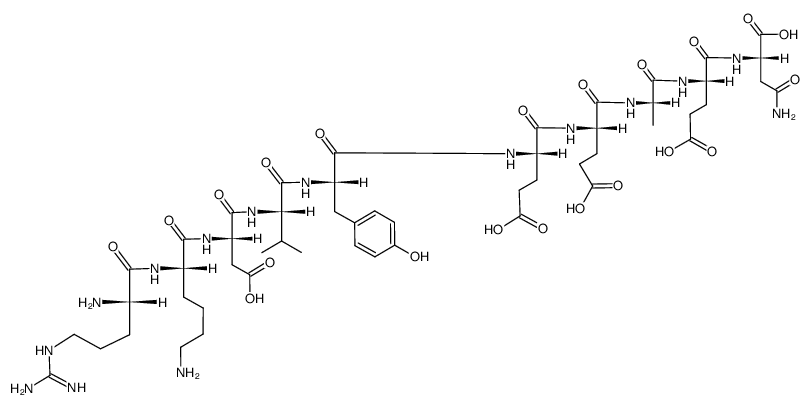Arg-Lys-Asp-Val-Tyr-Glu-Glu-Ala-Glu-Asn结构式