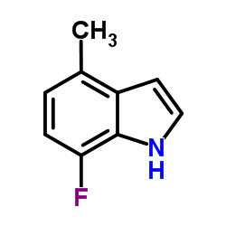 7-Fluoro-4-methyl-1H-indole结构式