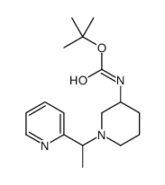 [1-(1-Pyridin-2-yl-ethyl)-piperidin-3-yl]-carbamic acid tert-butyl ester structure