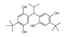 2-tert-butyl-5-[1-(4-tert-butyl-2,5-dihydroxyphenyl)-2-methylpropyl]benzene-1,4-diol结构式