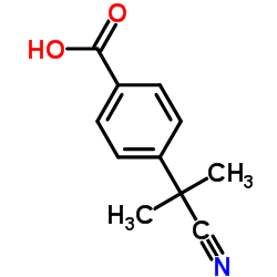 4-(2-Cyanopropan-2-yl)benzoic acid structure