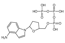 [[(2S,5R)-5-(4-aminoindol-1-yl)oxolan-2-yl]methoxy-hydroxyphosphoryl] phosphono hydrogen phosphate Structure