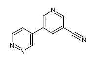 5-pyridazin-4-ylpyridine-3-carbonitrile结构式