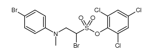 1-bromo-2-[(4-bromophenyl)methylamino]ethanesulfonic acid 2,4,6-trichlorophenyl ester Structure