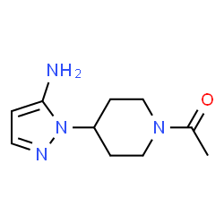 1-[4-(5-Amino-1H-pyrazol-1-yl)piperidin-1-yl]ethan-1-one结构式