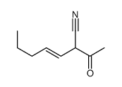 2-acetylhept-3-enenitrile Structure