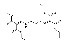 3-[2-(2,2-bis-ethoxycarbonyl-vinylamino)-ethylamino]-2-ethoxycarbonyl-acrylic acid ethyl ester Structure