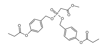 di(4-propanoyloxybenzyl) methoxycarbonylmethylphosphonate Structure