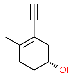 3-Cyclohexen-1-ol, 3-ethynyl-4-methyl-, (R)- (9CI) structure