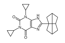 1,3-Dicyclopropyl-8-(3-noradamantyl)xanthine Structure