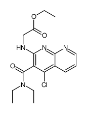 ethyl 2-[[4-chloro-3-(diethylcarbamoyl)-1,8-naphthyridin-2-yl]amino]acetate结构式