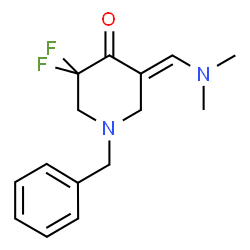 (E)-1-benzyl-5-((dimethylamino)methylene)-3,3-difluoropiperidin-4-one结构式