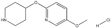 5-Methoxy-2-(piperidin-4-yloxy)pyridinehydrochloride Structure