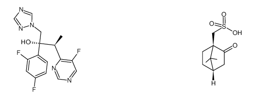 (2R,3S)-2-(2,4-difluorophenyl)-3-(5-fluoro-4-pyrimidinyl)-1-(1H-1,2,4-triazol-1-yl)-2-butanol (1R)-10-camphorsulfonate Structure