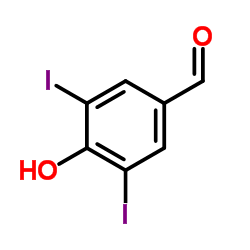 3,5-二碘-4-羟基苯甲醛结构式