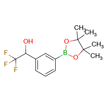 2,2,2-TRIFLUORO-1-(3-(4,4,5,5-TETRAMETHYL-1,3,2-DIOXABOROLAN-2-YL)PHENYL)ETHANOL structure