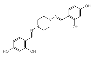 3-hydroxy-4-[[[4-[(2-hydroxy-4-oxo-1-cyclohexa-2,5-dienylidene)methylamino]piperazin-1-yl]amino]methylidene]cyclohexa-2,5-dien-1-one结构式
